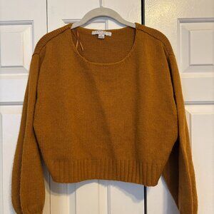 Cropped tan sweater